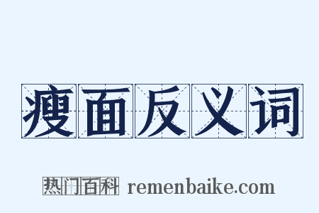 瘦面反义词是什么意思的图片